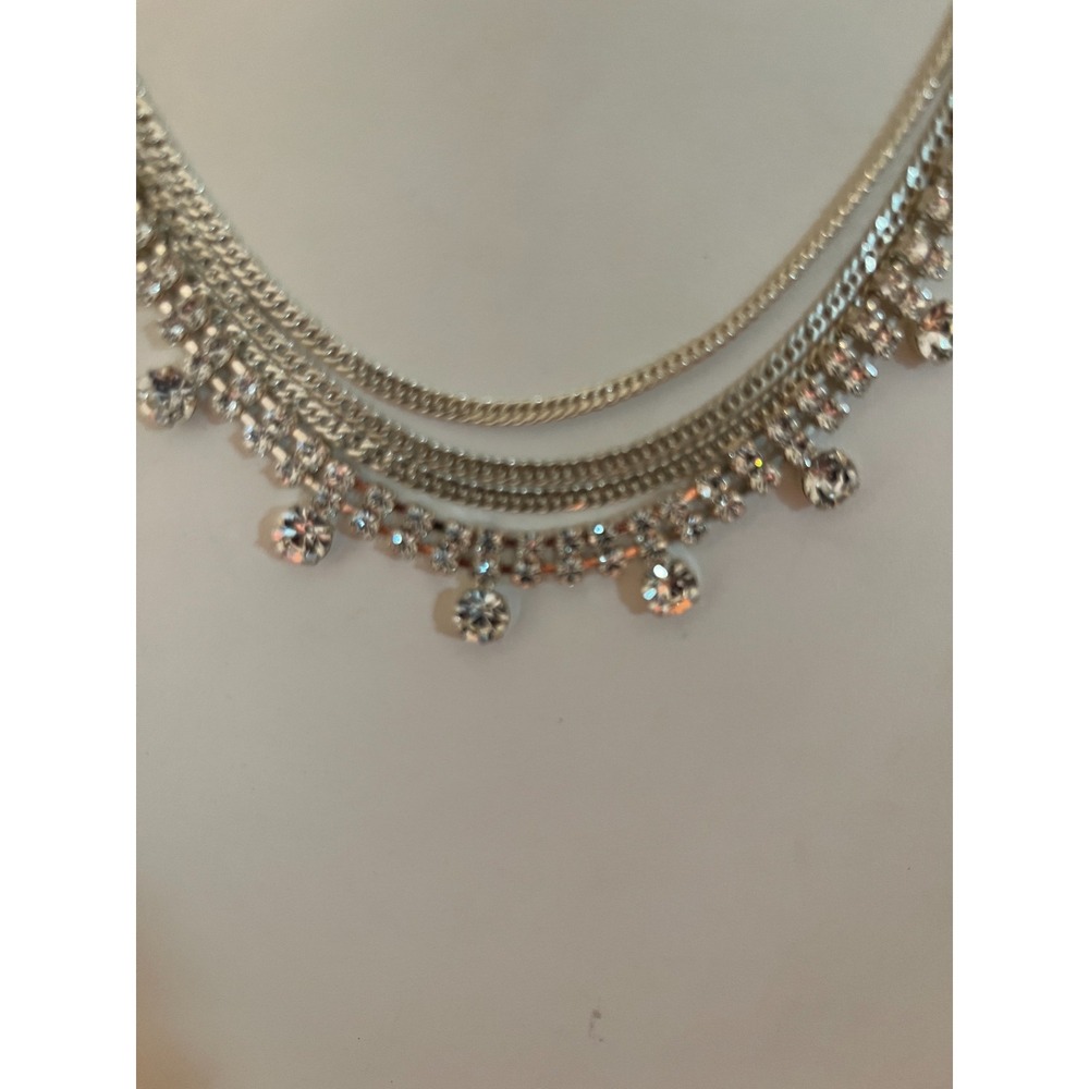 Unique Multi Chain Rhinestone (Austrian Crystal) Necklace - Picture 3 of 5